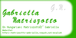 gabriella matriszotto business card